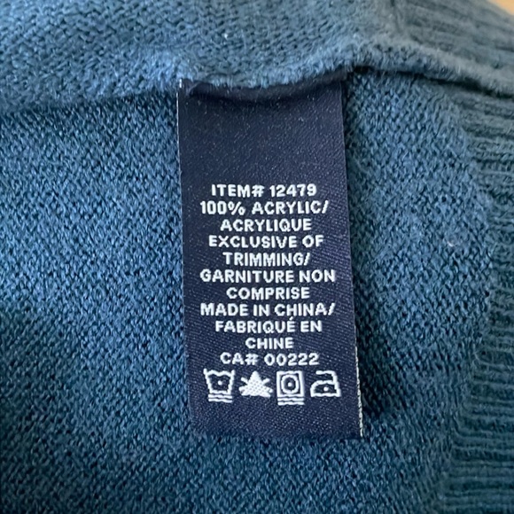 Vintage ‘80’s/‘90’s Arnold Palmer V-Neck Blue With Grey Stripes Sweater, Size L - Picture 11 of 16